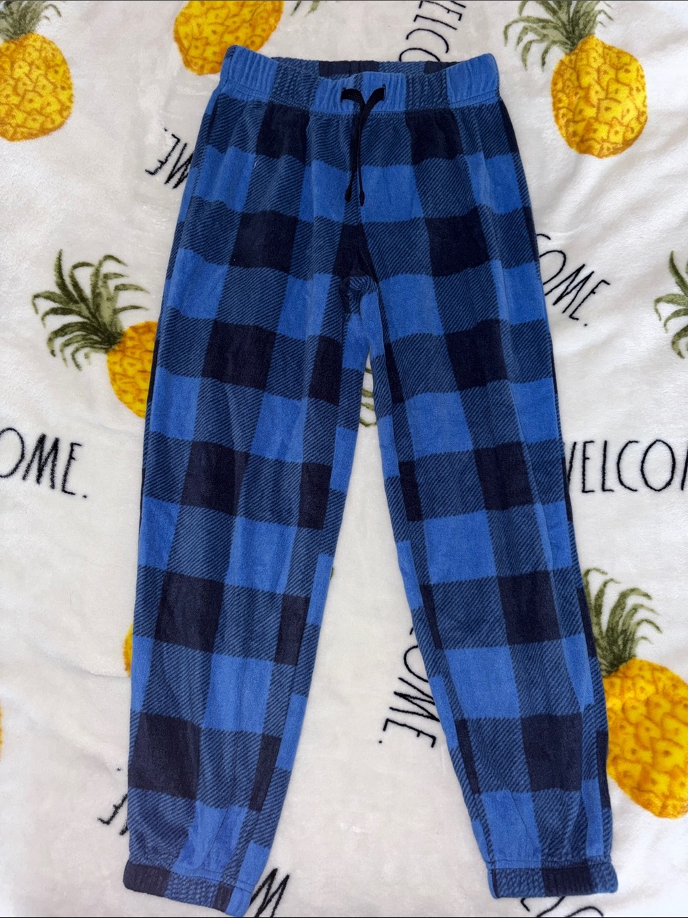 Kids Blue Buffalo Plaid Pajama Pants size 8